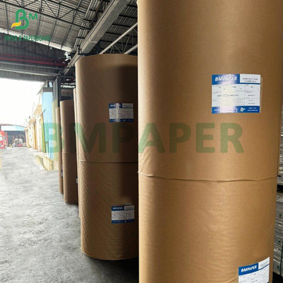 50 g de papel de envoltura Kraft de color marrón costelado para bolsas de granos de café 750 mm 1 lado brillante