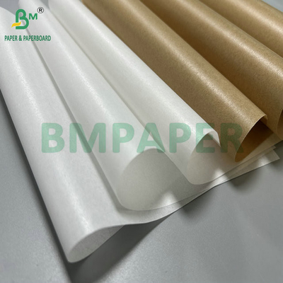 40 g 50 g Papel revestido de cera de color blanco marrón no adhesivo para hornear 12 "x 12"