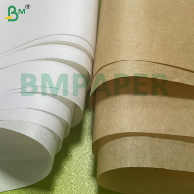 38-50gm Papel a prueba de grasa para envases de alimentos grasos Opciones marrón y blanco Kit 3-8, resistente a la humedad Reciclable