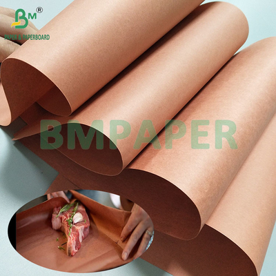 66 gm 70 gm Rollo de papel de carnicería rosa sin revestimiento para barbacoa 60 cm*50 m