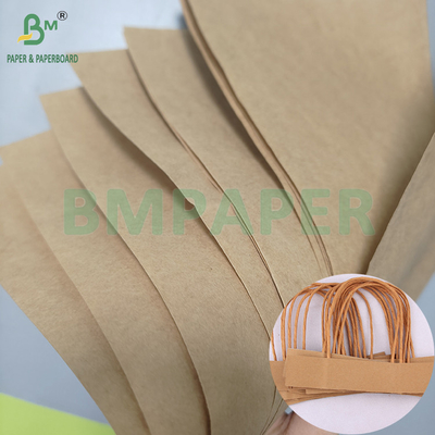 75 gramos de papel kraft marrón de alta resistencia a la tracción para hacer cuerdas de bolsas de papel