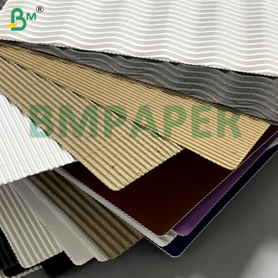 Papel corrugado de 1 mm de estructura corrugada de color antideformación para artesanía y bricolaje