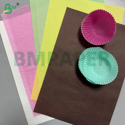 Papel de fácil deslizamiento de color de 40 g/m² para la fabricación de cupcakes, moldes para muffins, materia prima