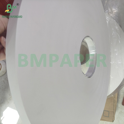24gm 28gm Imprimible y PE recubierto de papel de envoltura de paja blanca rollo 50mm 44mm