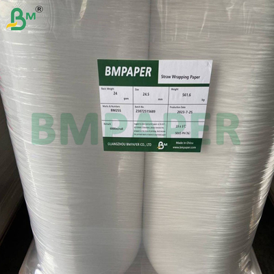 Papel de envolver pajitas para contacto con alimentos de 24g 28g en 27mm 28mm 29mm