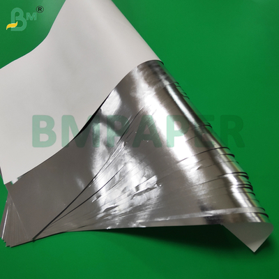 Papel metalizado plateado de aluminio de una cara para etiquetas de cerveza de 70 g con resistencia a la humedad