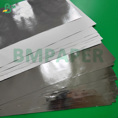 Papel metalizado plateado de aluminio de una cara para etiquetas de cerveza de 70 g con resistencia a la humedad