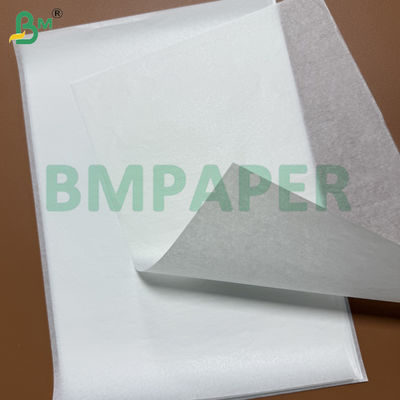 Papel de forro para vaporera de silicona de doble cara de 40 g/m² para cocinar, hojas extendidas blancas