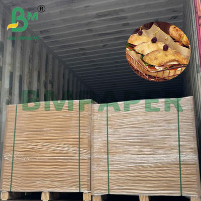 Papel de envolver sándwiches marrón ecológico de 30/35/38gr para cajas para llevar