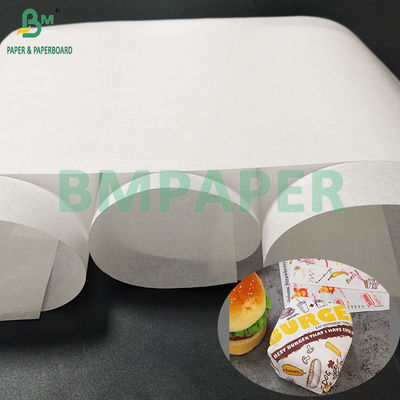 40 gramos de papel de pellejo blanco a prueba de grasa Kit5 Kit7 Para el embalaje de hamburguesas
