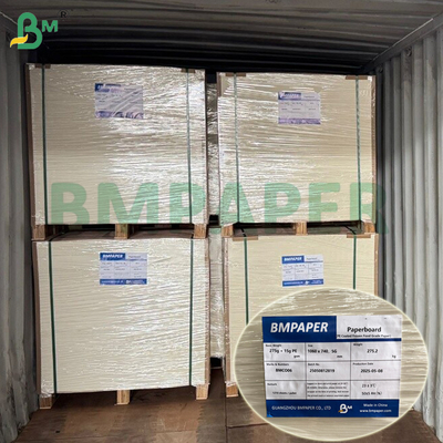 1 / S 295g + 15g PE Papel para alimentos congelados con revestimiento PE para congelador de embalaje de camarones - Seguro