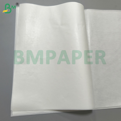 Papel de cera semitranslúcido de 30 g de color blanco para envasado de caramelo de chocolate y dulces