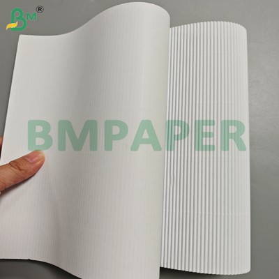 Hojas de papel ondulado de color blanco de una sola cara, de 100+80 gsm