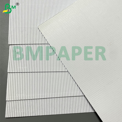 Papel corrugado flauta simple blanco imprimible de 100 g/m² para embalaje de cajas