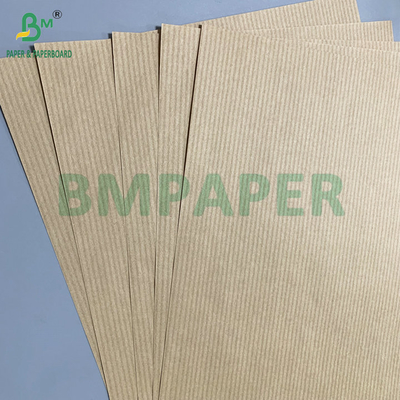 Papel Kraft Rayado Marrón de Alta Rigidez 50gsm 60gsm Para Embalaje de Flores