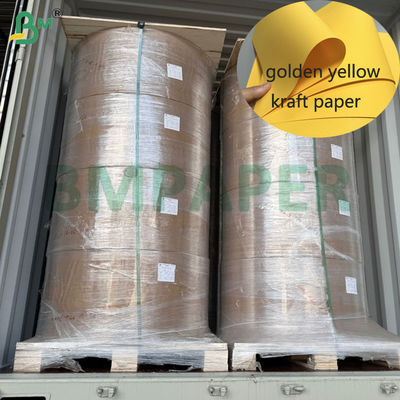 Papel Kraft Amarillo Dorado de Alta Resistencia de 85 g/m² y 90 g/m² Para Sobres en Bobina de 70 cm y 80 cm