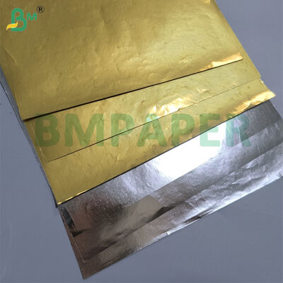 Papel con revestimiento de aluminio de 70g y 80g, color plata y oro, excelentes propiedades de barrera