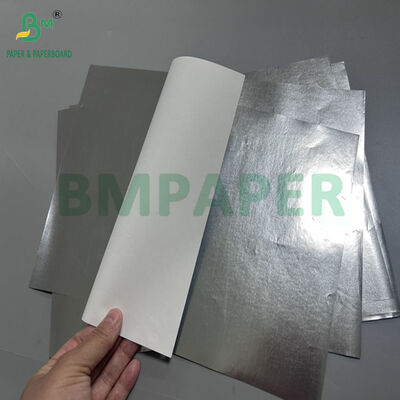 100 gm 130 gm 70 x 100 cm Revestimiento 1 lado Plata Papel metálico para el embalaje