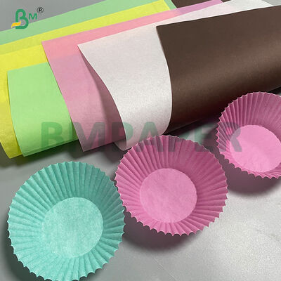 40 g 50 g Papel de limpieza de pasteles de papel de horneado a prueba de grasa de color rosa