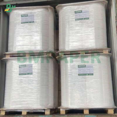 Rollo de papel kraft blanco de grado alimenticio de 28 g/m² para envolver pajitas