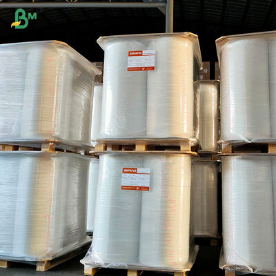 Papel de envolver para pajitas de grado alimenticio blanco de 28 gramos, rollo de 32 mm, 35 mm, 37 mm de ancho