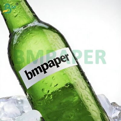 Papel de etiqueta de 80g 90g de resistencia en húmedo para impresión de etiquetas de embalaje de bebidas