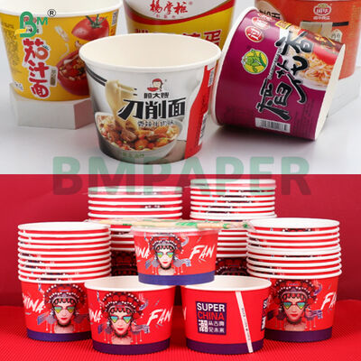 Papel base para tazón de sopa suave, recubierto de PE por una cara, apto para uso alimentario, de 180 a 250 g/m²