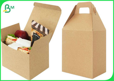 250gm - 400gm Rollo de papel kraft natural marrón sin blanquear para contenedores de alimentos