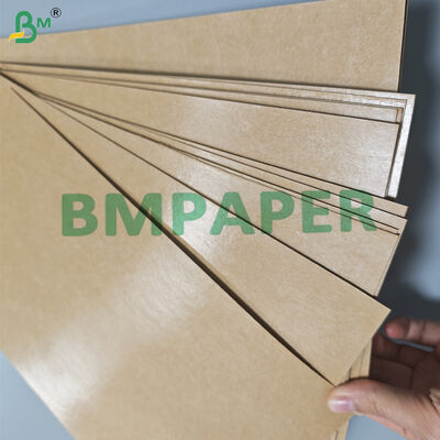 300gm + 15g de papel Kraft de color marrón revestido con PE para bandeja de comida callejera a prueba de aceite 85cm
