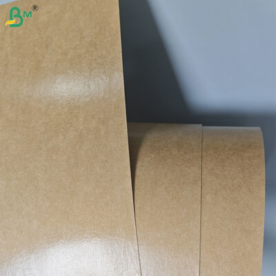 300gm + 15g de papel Kraft de color marrón revestido con PE para bandeja de comida callejera a prueba de aceite 85cm