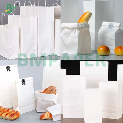 Rollo y Hoja de Papel Kraft Blanco Biodegradable para Envasado de Alimentos Bolsas de Papel para Pan