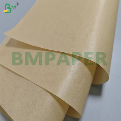 Papel para hornear de color marrón recubierto de silicona de dos lados de 42 gramos para cocinar al vapor