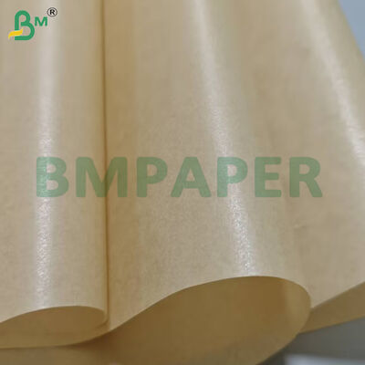 Papel para hornear de color marrón recubierto de silicona de dos lados de 42 gramos para cocinar al vapor