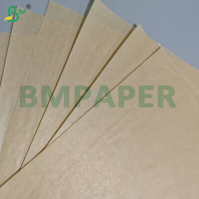 Papel para hornear de color marrón recubierto de silicona de dos lados de 42 gramos para cocinar al vapor
