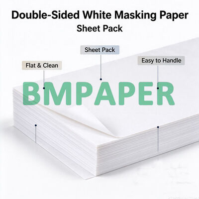80gsm Double-sided White Masking Paper For Automotive Spray Painting
