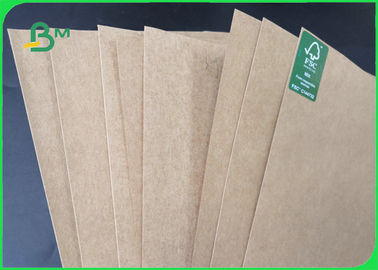 Papel de cartón de revestimiento artesanal de color marrón natural para llevar 70 * 100cm