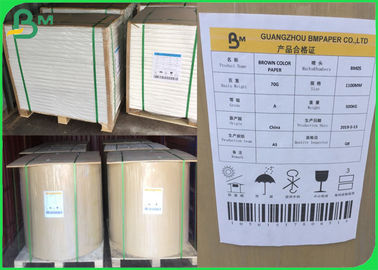 Bobina de papel reciclado Kraft 110 - 220gm A prueba de humedad para el embalaje