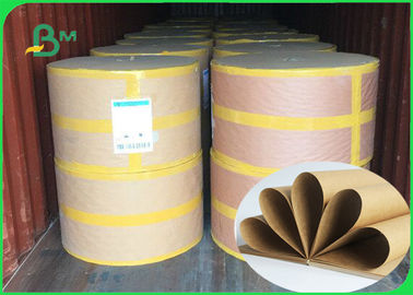 250 / 300 / 300gm Buena resistencia de la superficie Rollo de papel Kraft brillante para el embalaje