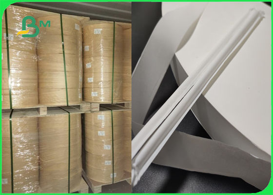 Biodegradable aprobado por la FDA 32mm 44mm 24 26 28gsm Papel de envoltura de paja para alimentos para paja para beber