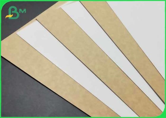 Material de la caja de embalaje de madera Papel Kraft de calidad alimentaria blanco con espalda marrón