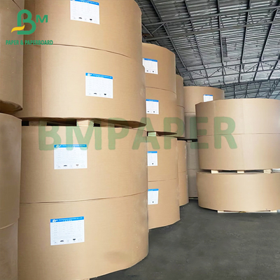 Caja de embalaje de alimentos resistente a la grasa Rollos de papel recubierto de Kraft PE marrón