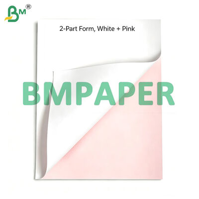 Papel sin carbono digital premium de dos partes blanco y rosa o canario, tamaño A4