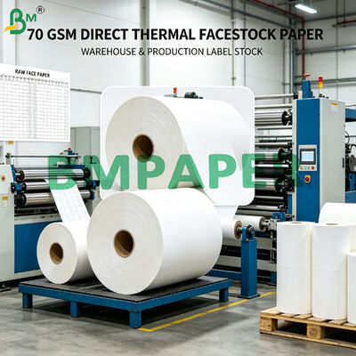 Etiquetas autoadhesivas térmicas Papel facial Materia prima Jumbo Rolls para etiquetas térmicas